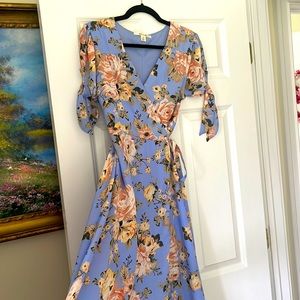 Floral Blue and Pink Dress